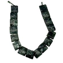 Load image into Gallery viewer, Siberia Russian Seraphinite 12x12x4mm Square Bead Half Strand | 16 Beads |