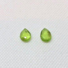 Load image into Gallery viewer, Faceted Peridot Briolette Beads - Matched Pair 6694M - PremiumBead Primary Image 1