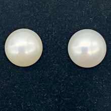 Load image into Gallery viewer, 2 White Freshwater Pearls 1/2 Drilled 8 to 8.5mm 3915 - PremiumBead Alternate Image 3