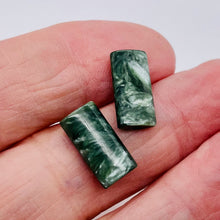 Load image into Gallery viewer, Seraphinite Premium Rectangle Shaped Russian Beads | 16x8x4mm | 2 Beads |