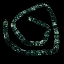 Load image into Gallery viewer, Siberia Russian Seraphinite 8x8mm Square Bead Strand 109389