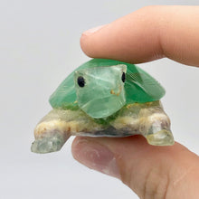 Load image into Gallery viewer, Natural Fluorine Turtle Figurine | 2 1/8x1 3/8x3/4" | Green | 235 carats | 10856 - PremiumBead Alternate Image 5