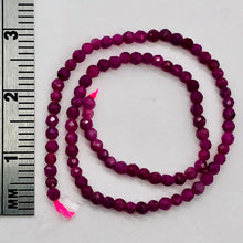 Load image into Gallery viewer, Ruby Faceted Round Bead Half Strand | 3 mm | Pink | 95 Beads |