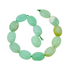 Load image into Gallery viewer, Opal, Peruvian Flat Oval | 20x15x7mm | Green | 1 Strand | 29 Beads |
