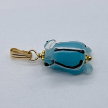 Load image into Gallery viewer, Lampwork Frog 14K Gold Filled Frog | 1" Long | Periwinkle Blue | 1 Pendant |