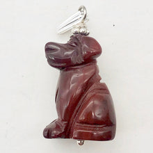 Load image into Gallery viewer, Red Jasper Dog Pendant | Semi Precious Stone Jewelry | Sterling Silver |