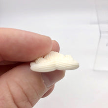 Load image into Gallery viewer, Water Buffalo Bone Lotus Flower Pendant Bead | 25.5x26x4.5mm | White | 10843 | 25.5x26x4.5mm | Cream - PremiumBead Alternate Image 10