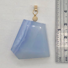 Load image into Gallery viewer, Blue Chalcedony 14K Gold Filled Faceted Crystal Pendant| 1 5/8" Long| Lavender |