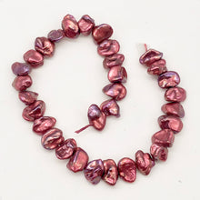 Load image into Gallery viewer, Coppery Warm Raspberry Keishi Pearl Strand 108088