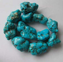 Load image into Gallery viewer, 53x33 to 27x25mm Turquoise Howlite Nugget Bead Strand 110170B - PremiumBead Primary Image 1