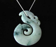 Load image into Gallery viewer, Carved Flowering Jade 'Dawn Treader' Bead Pendant 7739C - PremiumBead Alternate Image 2