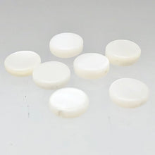 Load image into Gallery viewer, Mississippi White Ebony Shell Coin Beads | 7 Beads | 8x2.5mm | 4336p - PremiumBead Alternate Image 2