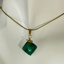 Load image into Gallery viewer, Malachite 8mm 14K Gold Filled Drop/Dangle | 1" Long | Green | 1 Pendant |
