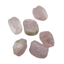 Load image into Gallery viewer, Chatoyant Pink Lilac Kunzite Faceted Nugget Bead| 1 Bead| 28x22x10 to 22x20x10mm