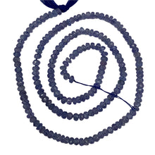 Load image into Gallery viewer, Tanzanite Faceted From 3x1.25mm to 2.5x1mm Roundel Bead 7.5 inch Strand 9713HS