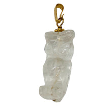 Load image into Gallery viewer, Quartz Owl Pendant Necklace | Semi Precious Stone Jewelry | 14k gf Pendant