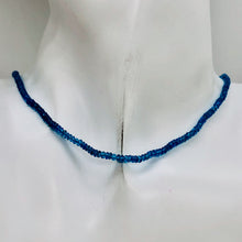 Load image into Gallery viewer, Apatite Roundel 13" Bead Strand | 3 mm | Neon Blue | 190 Beads |