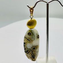 Load image into Gallery viewer, Ocean Jasper 14K Gold Filled Long | 2 3*4" Long | White/Gold | 1 Pendant |