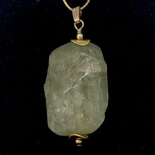 Load image into Gallery viewer, Kunzite Hiddenite Crystal 14K Gold Filled Pendant| 1 3/4" Long|Green | 1 Pendant