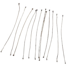 Load image into Gallery viewer, 12 Handmade Sterling Silver 24 Gauge Double Headed Headpins 10336