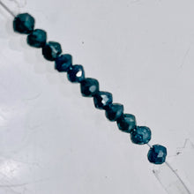 Load image into Gallery viewer, Blue Diamond Faceted Roundel Beads | 2.5-2mm | 11 Beads | ~1.0 carat |10597B