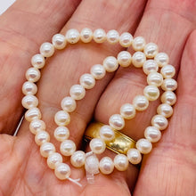 Load image into Gallery viewer, Premium White Freshwater Pearl Strand | 4.5x4.5-4.5x4mm | 100 Pearls }
