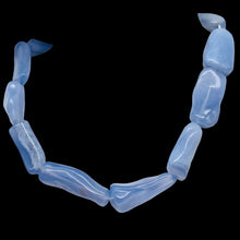 Load image into Gallery viewer, Chalcedony Designer Cut 395ct Pendant Bead Strand|35x15x10 - 30x11x9mm|Blue|13 |