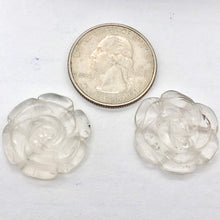 Load image into Gallery viewer, Bloomin' 2 Carved Clear Quartz Rose Flower Beads 009290QZ - PremiumBead Alternate Image 9