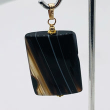 Load image into Gallery viewer, Semi Precious Stone Jewelry Sardonyx Agate Pendant Necklace 14Kgf | 1 3/4" Long|