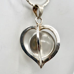 Semi Precious Stone Jewelry Crystal Quartz Ball in Sterling Silver pendant - PremiumBead Alternate Image 5