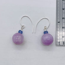 Load image into Gallery viewer, Kunzite Tanzanite Sterling Silver Drop Earrings | 1 1/4" | Lavender Blue |