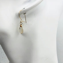 Load image into Gallery viewer, Faceted Tahitian MoP Shell 14K Gold Filled Earrings with Gold Bead |1 Inch Drop|