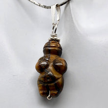 Load image into Gallery viewer, Hand Carved Tigereye Goddess of Willendorf Silver Pendant|1.5 "Long | Goddess | - PremiumBead Primary Image 1