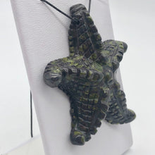 Load image into Gallery viewer, Peridot Jasper Hand Carved Starfish Pendant Bead | 58x57x12mm | Green/Grey - PremiumBead Alternate Image 6
