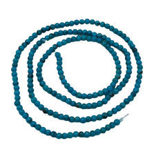 Load image into Gallery viewer, Turquoise Round Tiny Bead Strand | 2 mm | Blue | 200 Beads |