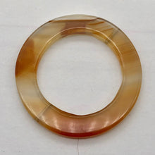 Load image into Gallery viewer, Carnelian Agate Picture Frame Bead | 37x3.5mm | Orange | 23mm opening |