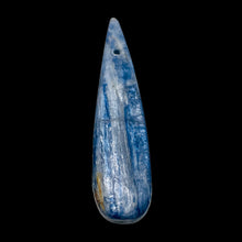 Load image into Gallery viewer, Kyanite 15.3g Teardrop Briolette Pendant Bead | 70x17x7mm | Blue Silver | 1 Bead