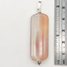 Load image into Gallery viewer, Red Orange Sardonyx Pendant with Sterling Silver Accent Bead | 2 1/4" Long |