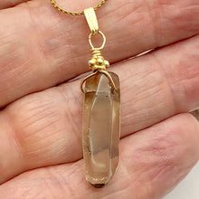 Load image into Gallery viewer, Smoky Quartz 14KGF Wire Wrap Crystal | 1 3/4" Long | Smoky clear | 1 Pendant |