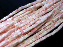 Load image into Gallery viewer, Rare Pink Conch Shell 4mm Cube Bead Strand 109836 - PremiumBead Alternate Image 3