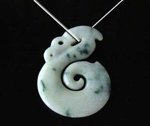 Load image into Gallery viewer, Carved Flowering Jade 'Dawn Treader' Bead Pendant 7739C - PremiumBead Alternate Image 3