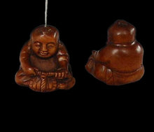 Load image into Gallery viewer, Carved Boxwood Boy w/Turtle Ojime/Netsuke Bead