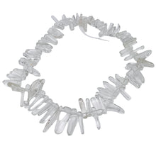 Load image into Gallery viewer, Quartz Polished Points Strand | 29x7 to 14x5mm | Clear | 84g | 75 Beads |