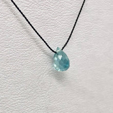 Load image into Gallery viewer, 1 Blue Zircon Faceted Briolette Bead, 5.5x4mm, Blue, 1.1 carats 4880 - PremiumBead Alternate Image 2