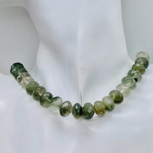 Load image into Gallery viewer, Rutilated Quartz 80 grams Faceted Graduated Roundels | 12x8mm | Green/Clear | 18
