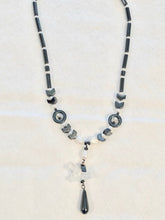 Load image into Gallery viewer, Hematite Freshwater Pearl Quartz and Silver Necklace 210656 - PremiumBead Alternate Image 4