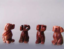 Load image into Gallery viewer, Faithful 2 Brecciated Jasper Hand Carved Dog Beads | 22x15x15mm | Red - PremiumBead Alternate Image 2