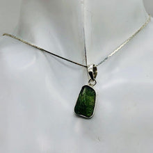 Load image into Gallery viewer, Moldavite Sterling Silver Drop | 1 1/8" Long | Green | 1 Pendant |