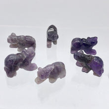 Load image into Gallery viewer, 2 Hand Carved Natural Amethyst Bear Beads | 22x12.5x9.5mm | Purple some w/white - PremiumBead Alternate Image 8