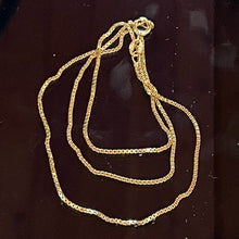 Load image into Gallery viewer, Box Chain Necklace Vermeil over Sterling Silver | 16" Long | Gold | 1 Necklace |
